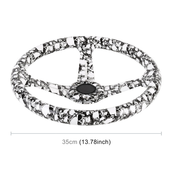 35cm Car Racing Graffiti ABS Steering Wheel(Style 4)