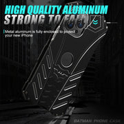 For iPhone 14 Plus R-JUST Batman Metal Mobile Phone Protective Case (Black)