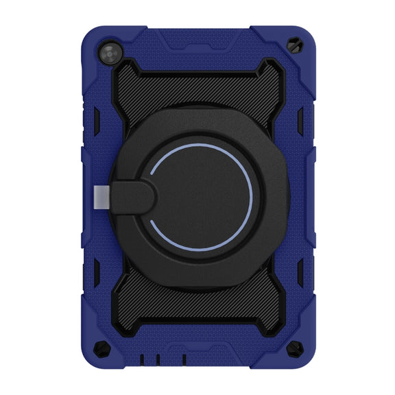 For Huawei MatePad T 10s / T10 Armor Contrast Color Silicone + PC Tablet Case(Dark Blue)