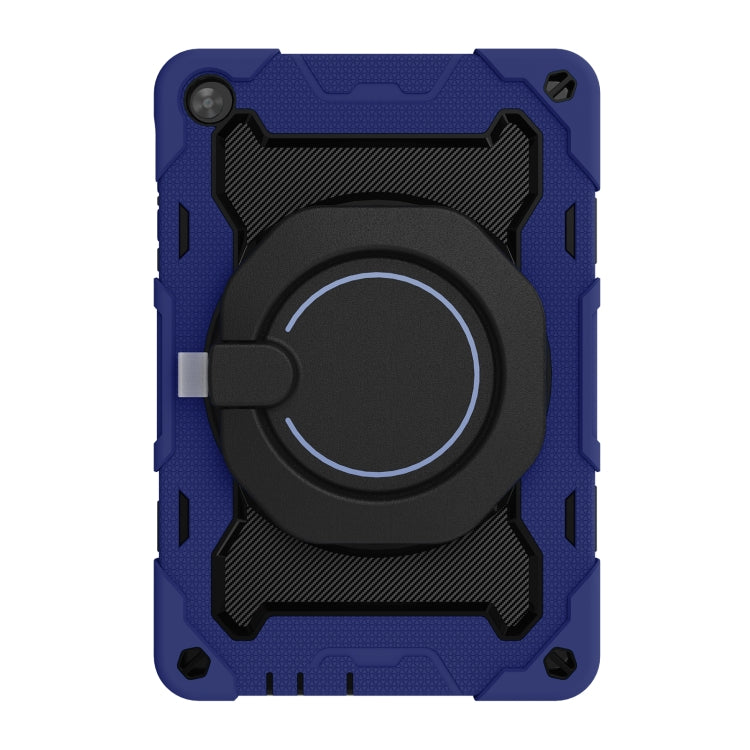 For Huawei MatePad T 10s / T10 Armor Contrast Color Silicone + PC Tablet Case(Dark Blue)