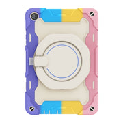For Huawei MatePad T 10s / T10 Armor Contrast Color Silicone + PC Tablet Case(Rainbow Pink)
