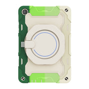 For Huawei MatePad T 10s / T10 Armor Contrast Color Silicone + PC Tablet Case(Rainbow Green)