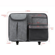 Car Seat Back Hanging Bag Sheepskin Leather Storage Bag With Hook(Brown)