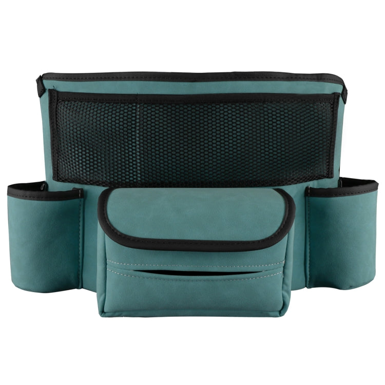 Car Center Console Hanging Bag Sheepskin Leather Storage Bag(Blue)