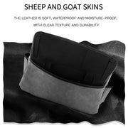Car Center Console Hanging Bag Sheepskin Leather Storage Bag(Grey)