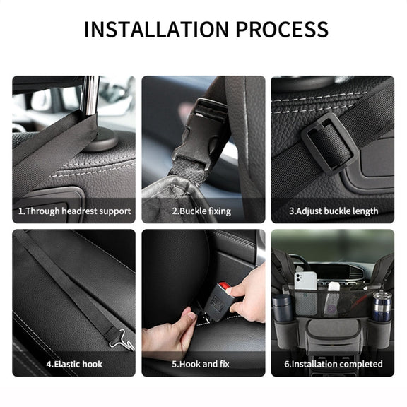 Car Center Console Hanging Bag Sheepskin Leather Storage Bag(Grey)
