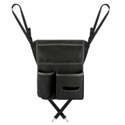 Car Center Console Hanging Bag Sheepskin Leather Storage Bag(Black)