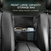Car Center Console Hanging Bag Sheepskin Leather Storage Bag(Grey)
