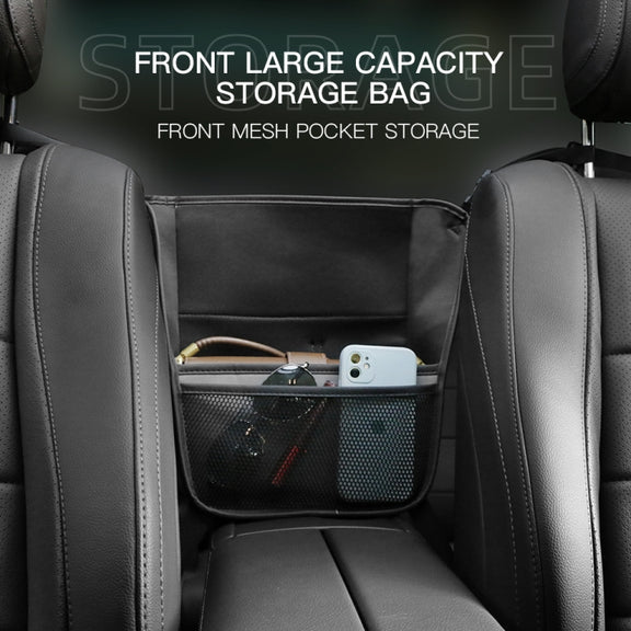 Car Center Console Hanging Bag Sheepskin Leather Storage Bag(Grey)