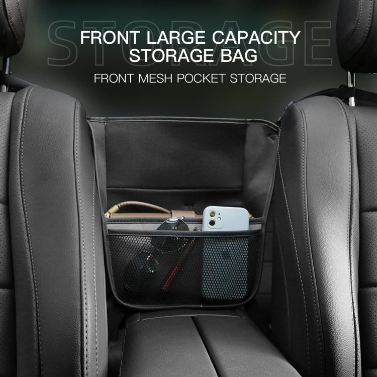 Car Center Console Hanging Bag Sheepskin Leather Storage Bag(Grey)