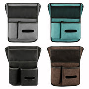 Car Center Console Hanging Bag Sheepskin Leather Storage Bag(Blue)