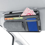 Car Sun Viso Sheepskin Leather Storage Bag(Grey)