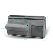 Car Sun Viso Sheepskin Leather Storage Bag(Black)