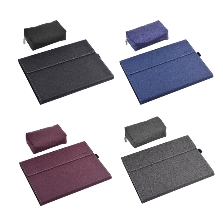 For Microsoft Surface Pro 9 All-Inclusive Drop Tablet PC Case With Power Pack(Wine Red)