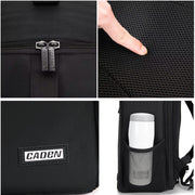 CADeN D6 V Camera Backpack Shoulders Drawbar Nylon Camera Bag, Size:32 x 18 x 43cm(Black)