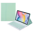 Square Cap Bluetooth Keyboard Leather Case with Pen Slot For Samsung Galaxy Tab S7(Green) - Samsung Keyboard by PMC TechLife | Online Shopping South Africa | PMC TechLife