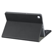 Square Cap Bluetooth Keyboard Leather Case with Pen Slot For Samsung Galaxy Tab S7(Light Blue)