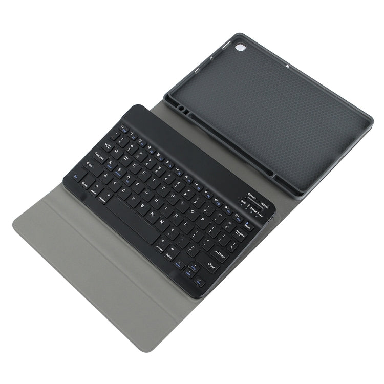 Square Cap Bluetooth Keyboard Leather Case with Pen Slot For Samsung Galaxy Tab S7(Light Blue)