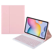 A7 Square Cap Bluetooth Keyboard Leather Case with Pen Slot For Samsung Galaxy Tab A7 10.4 2020(Pink)