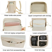 CADeN Multifunctional Photography Shoulders Digital Bag Portable Camera Backpack, Size:28.5 x 14 x 42cm(Beige)