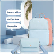 Cwatcun D75 Camera Backpacks Large Shockproof Cameras Lens Bags, Size:37 x 30 x 17cm(Pink)