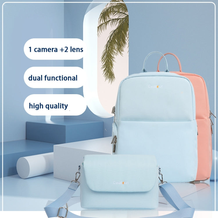 Cwatcun D75 Camera Backpacks Large Shockproof Cameras Lens Bags, Size:37 x 30 x 17cm(Pink)