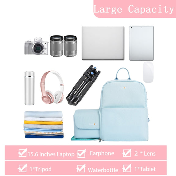 Cwatcun D75 Camera Backpacks Large Shockproof Cameras Lens Bags, Size:37 x 30 x 17cm(Pink)