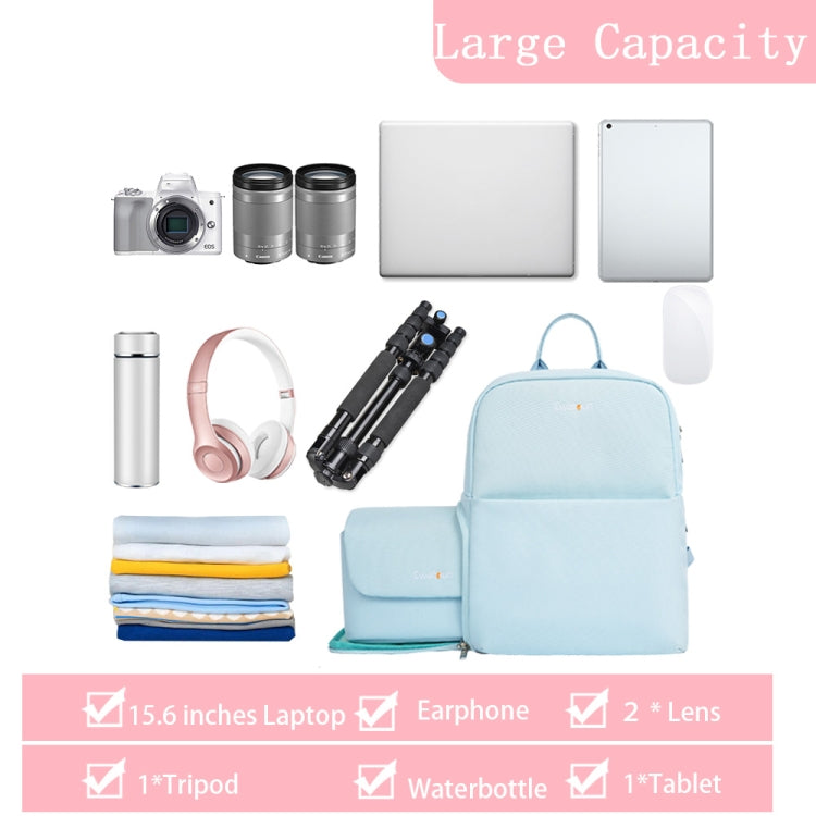 Cwatcun D75 Camera Backpacks Large Shockproof Cameras Lens Bags, Size:37 x 30 x 17cm(Pink)