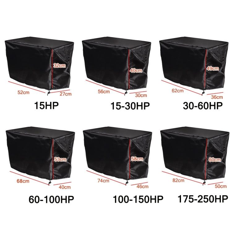 210D Oxford Cloth Boat Propeller Engine Water-resistant and Dustproof Cover, Size:68x40x53cm/60-100HP(Black)