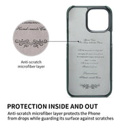 For iPhone 14 Plus Fierre Shann Oil Wax Texture Genuine Leather Back Case (Black)