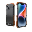 For iPhone 14 Plus R-JUST Ironwood Generation Metal + Wood Phone Case - iPhone 14 Plus Cases by R-JUST | Online Shopping South Africa | PMC TechLife | Buy Now Pay Later Mobicred