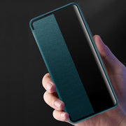 For Huawei Mate 50 Leather + TPU Frame Shockproof Phone Case(Orange)