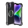 For iPhone 14 R-JUST RJ51 Hollow Shockproof Metal Phone Case (Dark Grey) - iPhone 14 Cases by R-JUST | Online Shopping South Africa | PMC TechLife | Buy Now Pay Later Mobicred