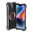 For iPhone 14 Plus R-JUST RJ51 Hollow Shockproof Metal Phone Case (Dark Grey) - iPhone 14 Plus Cases by R-JUST | Online Shopping South Africa | PMC TechLife | Buy Now Pay Later Mobicred