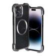 For iPhone 14 Pro R-JUST RJ51 Hollow Shockproof Metal Phone Case(Dark Grey) - iPhone 14 Pro Cases by R-JUST | Online Shopping South Africa | PMC TechLife | Buy Now Pay Later Mobicred