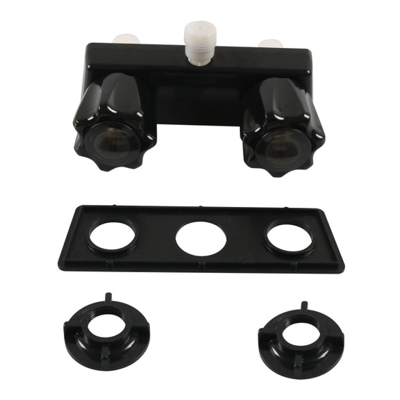 A7616-02 Dual Knob RV Shower Faucet Valve Diverter(Black)
