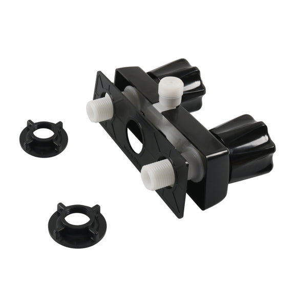 A7616-02 Dual Knob RV Shower Faucet Valve Diverter(Black)