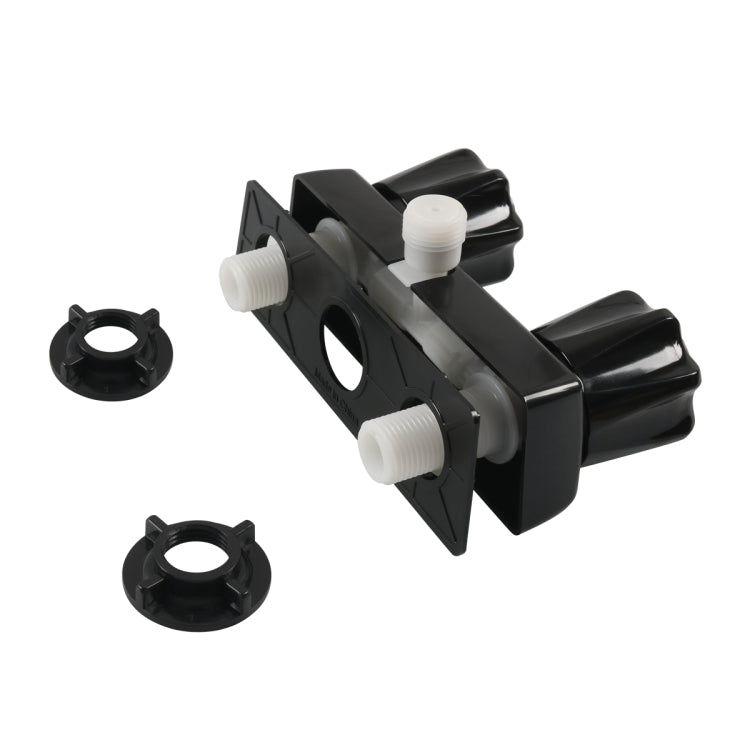 A7616-02 Dual Knob RV Shower Faucet Valve Diverter(Black)