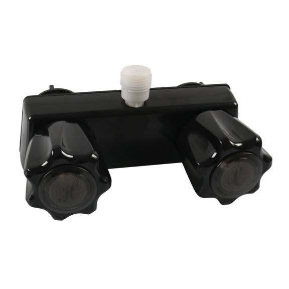 A7616-02 Dual Knob RV Shower Faucet Valve Diverter(Black)