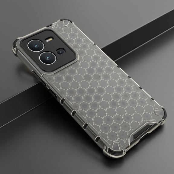 For vivo V25 5G / X80 Lite 5G Honeycomb Phone Case(Black)