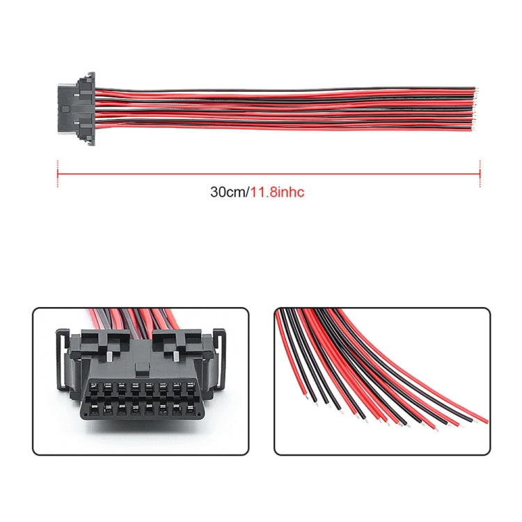 30cm 16Pin Fixed Terminal Extension Cable Female Plug for KIA
