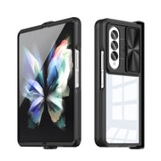 For Samsung Galaxy Z Fold4 360 Full Body Sliding Camshield Phone Case(Black)