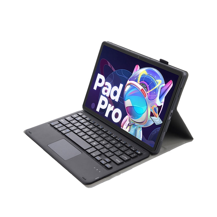 AM18-A Bluetooth Keyboard Leather Case with Touchpad For Lenovo XiaoXin Pad Pro 2022 11.2 inch(Black)