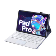 AM18-A Bluetooth Keyboard Leather Case with Touchpad For Lenovo XiaoXin Pad Pro 2022 11.2 inch(Blue)