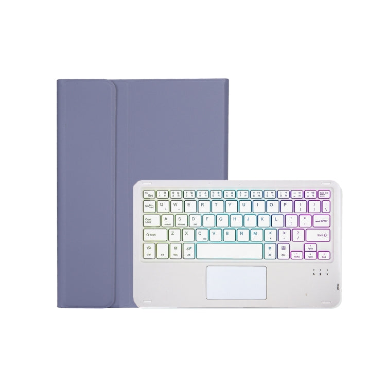 AM18-AS Tri-color Backlight Bluetooth Keyboard Leather Case with Touchpad For Lenovo XiaoXin Pad Pro 2022 11.2 inch(Blue)