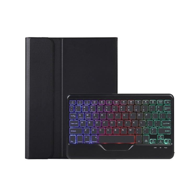 AM18-BS Tri-color Backlight Bluetooth Keyboard Leather Case For Lenovo XiaoXin Pad Pro 2022 11.2 inch(Black)