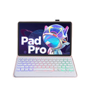 AM18-BS Tri-color Backlight Bluetooth Keyboard Leather Case For Lenovo XiaoXin Pad Pro 2022 11.2 inch(Pink)