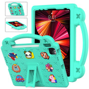 Handle Kickstand Children EVA Shockproof Tablet Case For iPad Pro 11 2018 / 2020 / 2021(Mint Green)