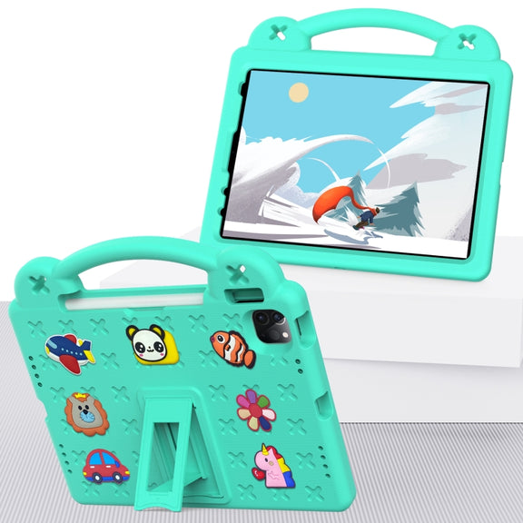 Handle Kickstand Children EVA Shockproof Tablet Case For iPad Pro 11 2018 / 2020 / 2021(Mint Green)