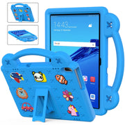 For Huawei MediaPad T5 10.1 Handle Kickstand Children EVA Shockproof Tablet Case(Sky Blue)